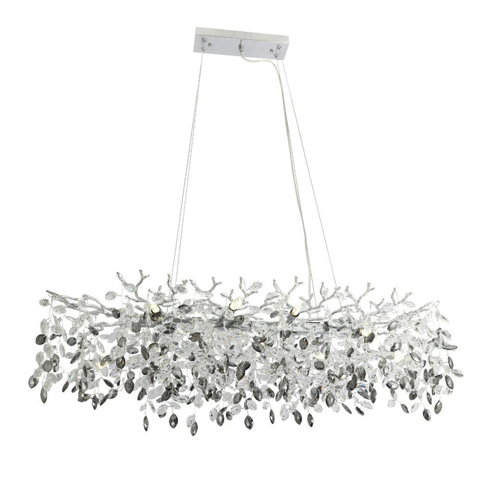 Buy Pendant Lights Australia MOLENA Rectangular Pendant 10 Lights Chrome Smoke  - MOLENA PE10RE-CH