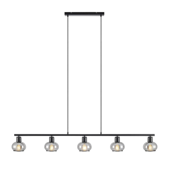 Buy Island Pendant Lights Australia MARBELL Island Pendant 5 Lights Black Smoke - MARBELL PE5-BKSM