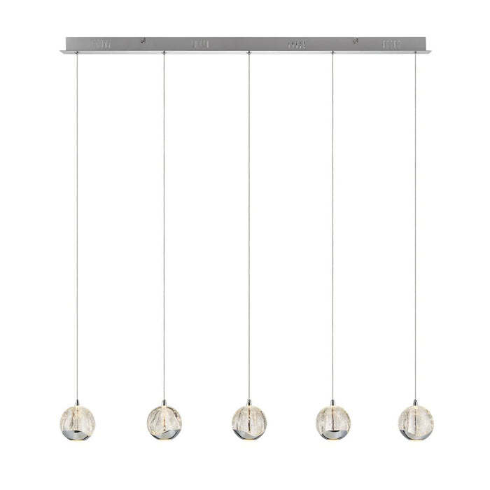 Buy Island Pendant Lights Australia SEGOVIA Island Pendant 5 Lights Chrome 3000K - SEGOVIA PE5B-CH