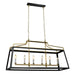 Buy Island Pendant Lights Australia MONTEAL Island Pendant 6 Lights Antique Gold & Black - MONTEAL PE6-AGBK