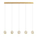 Buy Island Pendant Lights Australia SEGOVIA Island Pendant 5 Lights Gold 3000K - SEGOVIA PE5B-GD