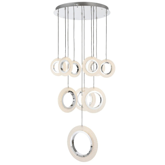 Buy Cluster Pendants Australia LUNA Cluster Pendant 10 Lights Chrome 3CCT - LUNA PE10-CH3C