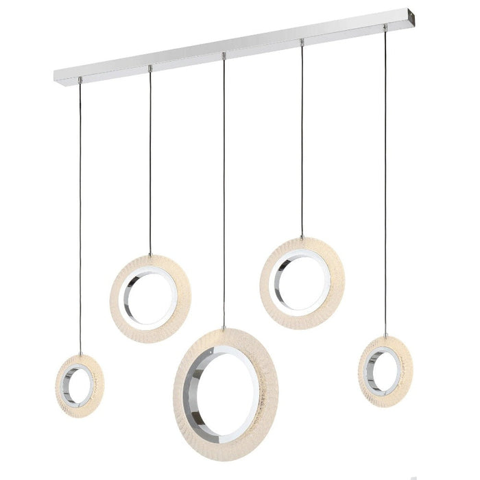 Buy Pendant Lights Australia LUNA Pendant 5 Lights Chrome 3CCT - LUNA PE5-CH3C