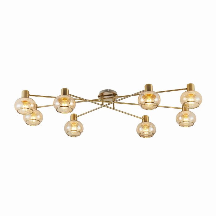 Buy Semi-Flush Mount Lights Australia MARBELL Semi-Flush Mount 8 Lights Antique Brass - MARBELL CTC8ABAM