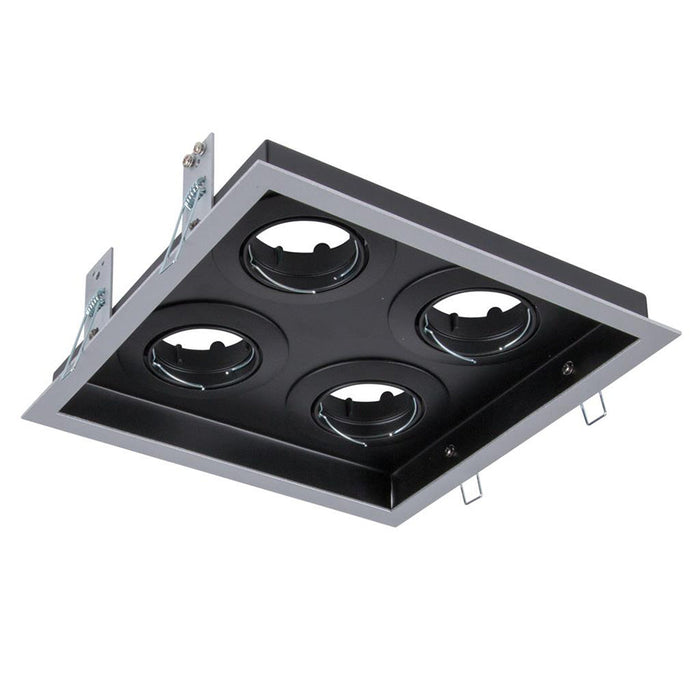 Buy Downlight Frames Australia Slotter Square Downlight Frame W226mm Silver Aluminium - 70009