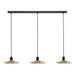 Buy Pendant Lights Australia MAYAZES Pendant 3 Lights Black / Natural Steel - 39912N