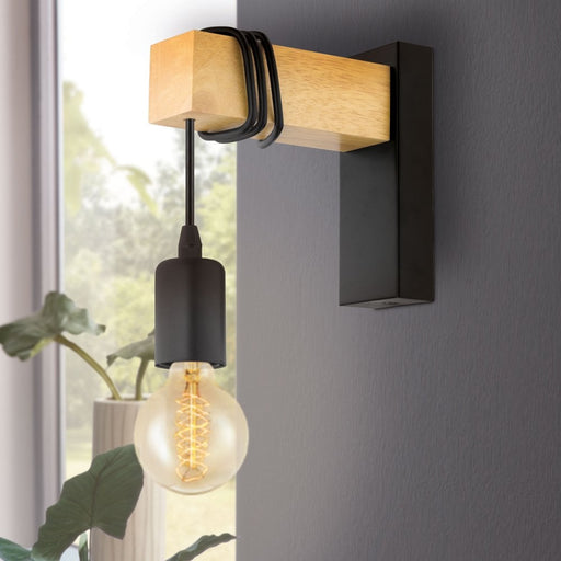Buy Wall Sconce Australia Townshend 1 Light Wall Light Black & Brown - 32917