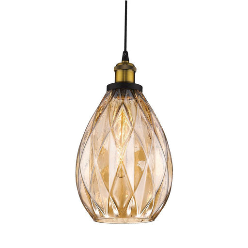 Buy Pendant Lights Australia Evelyn Pendant Light Amber Glass - 31350