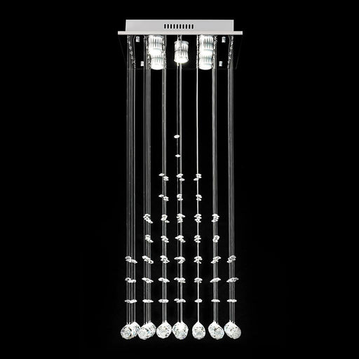 Buy Ceiling Crystals Australia Everest Ceiling Crystal 5 Lights W400mm Chrome 5000K - 35005