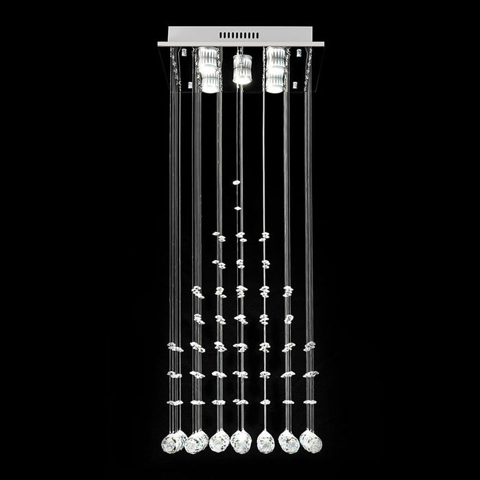Buy Ceiling Crystals Australia Everest Ceiling Crystal 5 Lights W400mm Chrome 5000K - 35005
