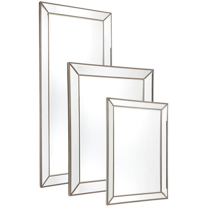 Zeta Floor Mirror Antique Silver - 40303