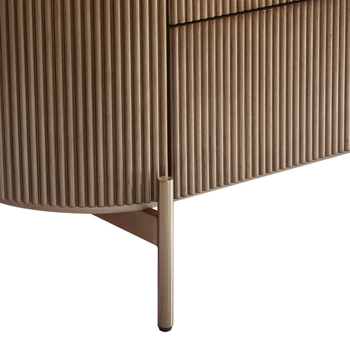 Demarco 3 Drawer Chest White & Antique Gold - 33294