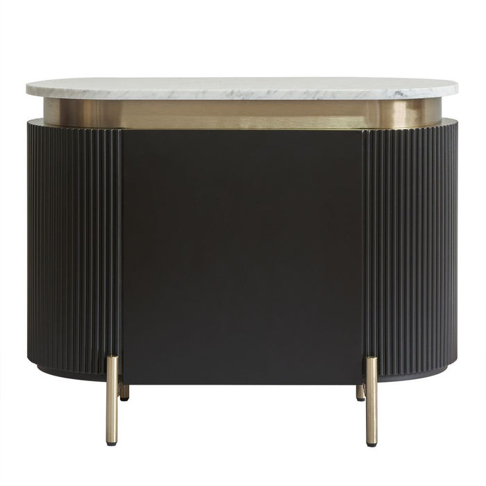 Demarco Bedside Table White & Black - 33262