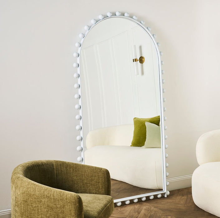 Birchgrove Floor Mirror Satin White - 40563