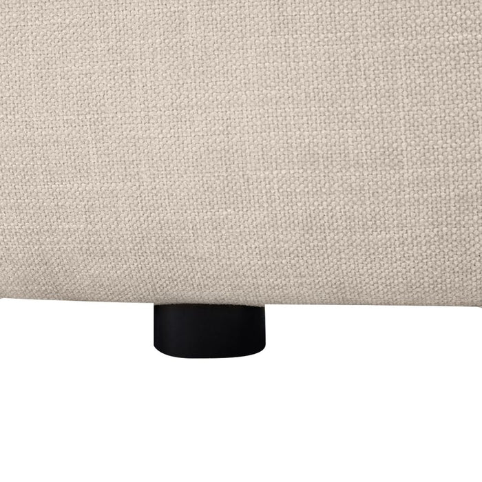 Greenwich Polyester 3 Seater Sofa With Left Chaise Natural Chenille - B33506