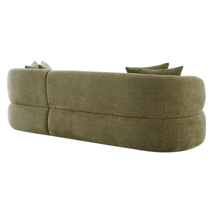 Greenwich 3 Seater Sofa With Right Chaise Sage Chenille - B33510