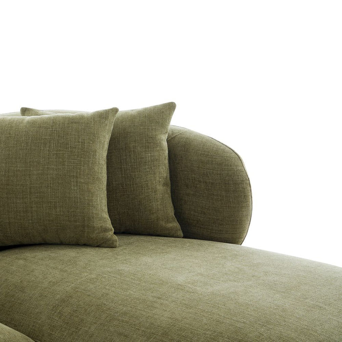Greenwich 3 Seater Sofa With Right Chaise Sage Chenille - B33510