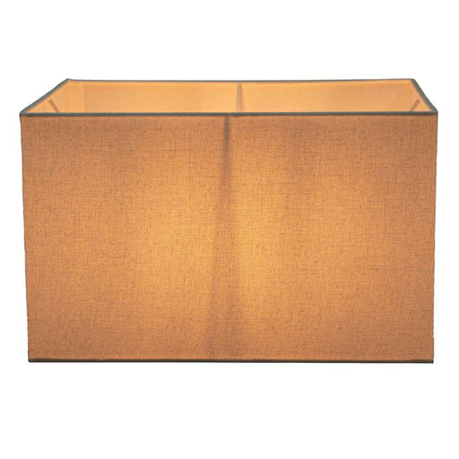 Buy Lamp Shades Australia XL Rectangle Lamp Shade (18x8x10 H) - Textured Ivory - Linen Lamp Shade - ELSZRECT18IVEU