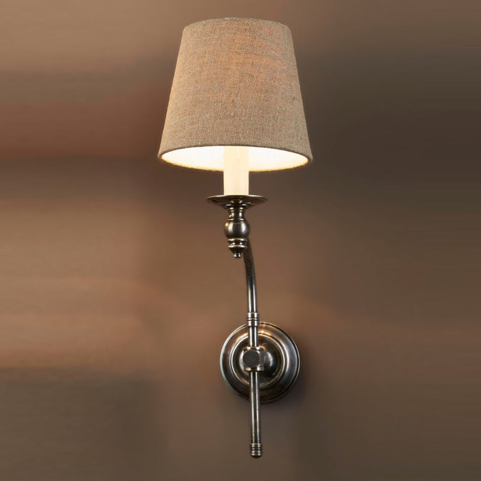 Buy Wall Sconce Australia Soho Curved 1 Light Sconce Base Antique Silver - ELPIM50002AS