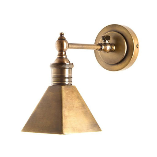 Buy Wall Sconce Australia Mayfair 1 Light Sconce With Shade Antique Brass - ELPIM50193ALB