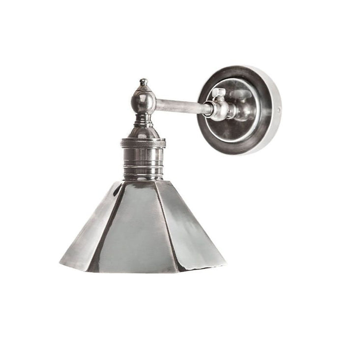 Buy Wall Sconce Australia Mayfair 1 Light Sconce With Shade Antique Silver - ELPIM50193AS