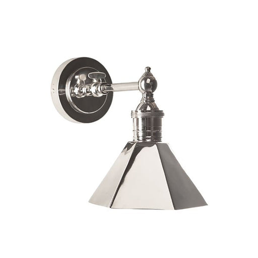 Buy Wall Sconce Australia Mayfair 1 Light Sconce With Shade Shiny Nickel - ELPIM50193SN