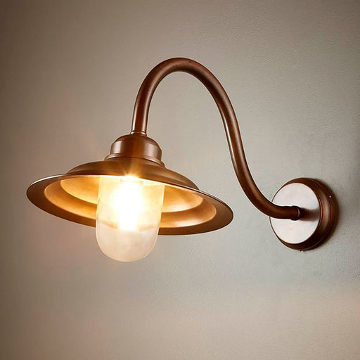 Buy Exterior Wall Lights Australia Monteray Outdoor 1 Light Sconce Dark Brass - ELPIM50224ABD