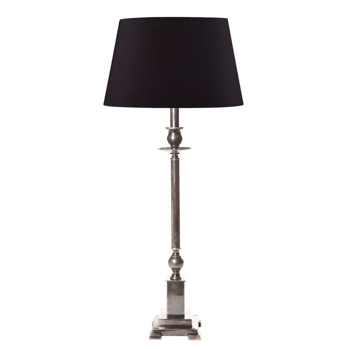 Buy Table Lamps Australia Canterbury Table Lamp Base Only - Antique Silver/Dark Natural - ELPIM50293AS