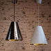 Buy Pendant Lights Australia Conrad 1 Light Pendant White Silver - ELASCON30WHTSIL
