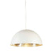 Buy Pendant Lights Australia Alfresco Dome 1 Light Pendant White Silver - ELAWDOMEWHTSIL