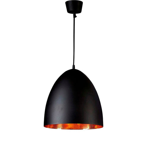 Buy Pendant Lights Australia Egg 1 Light Pendant Black Copper - ELAWEGGBLKCOP