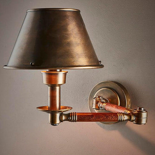 Buy Wall Sconce Australia Benton 1 Light Swing Arm Sconce Antique Brass - ELPIM50824ALB