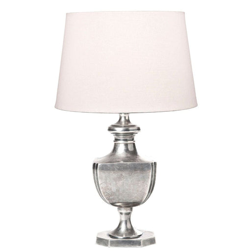 Buy Table Lamps Australia Albany Rectangle Urn Table Lamp Base Only - Antique Silver - ELPIM56575AS