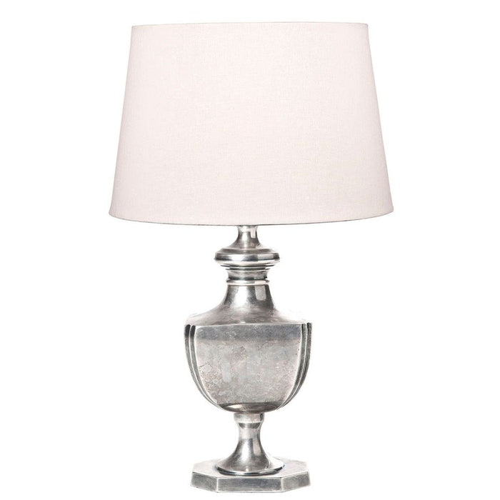 Buy Table Lamps Australia Albany Rectangle Urn Table Lamp Base Only - Antique Silver - ELPIM56575AS