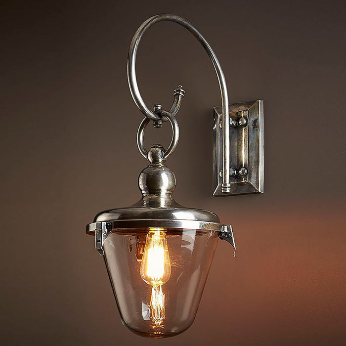 Buy Outdoor Wall Lanterns Australia Savoy Outdoor Entry Lamp With Glass Shade - ELPIM57829AS