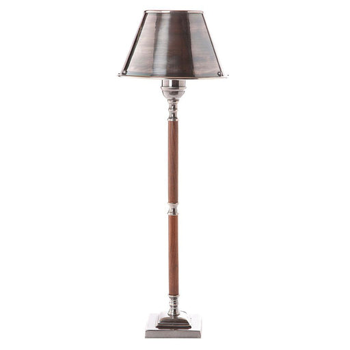 Buy Table Lamps Australia Nantucket Table Lamp with Metal Shade - Antique Silver/Dark Natural - ELPIM58202AS
