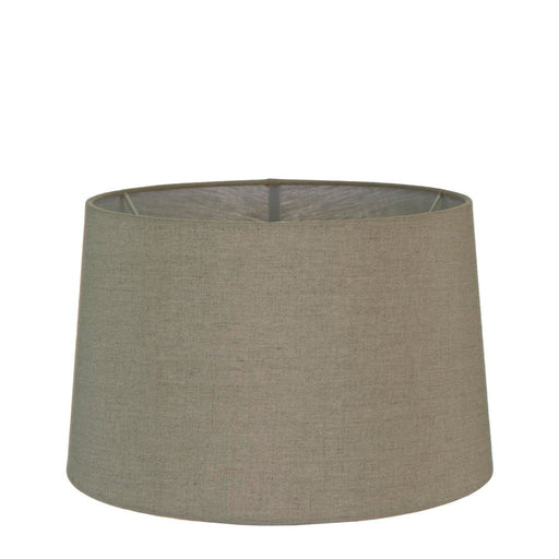 Buy Lamp Shades Australia Large Drum Lamp Shade (16x14x10 H) - Dark Natural Linen - Linen Lamp Shade - ELSZ161410NLEU