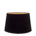 Buy Lamp Shades Australia Large Drum Lamp Shade (16x14x10 H) - Black with Gold Lining - Linen Lamp Shade - ELSZ161410BLKGLDEU