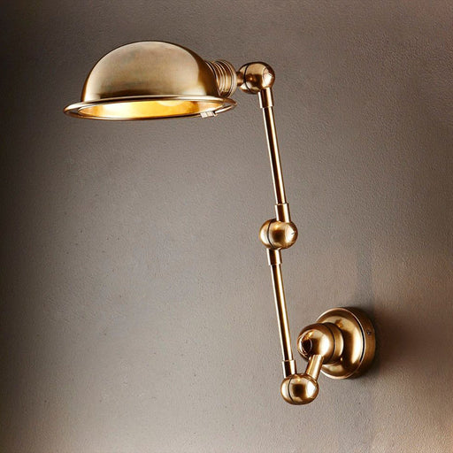 Buy Swing Arm Wall Lights Australia Lincoln Swing Arm Sconce Brass - ELPIM59857AB