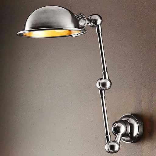 Buy Swing Arm Wall Lights Australia Lincoln Swing Arm Sconce Silver - ELPIM59857AS