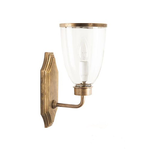 Buy Wall Sconce Australia Westbrook 1 Light Sconce Brass With Glass Shade - ELPIM85350AB