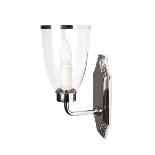 Buy Wall Sconce Australia Westbrook 1 Light Sconce Nickel With Glass Shade - ELPIM85350SN