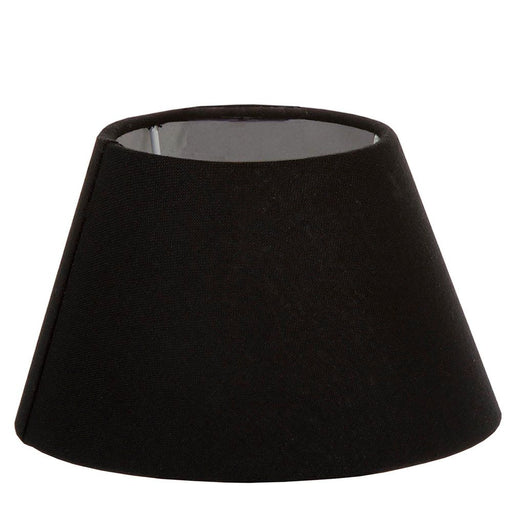 Buy Lamp Shades Australia XL Taper Lamp Shade (18x13x10 H) - Black with Silver Lining - Linen Lamp Shade - ELSZ181310BLKSILEU