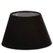 Buy Lamp Shades Australia XL Taper Lamp Shade (18x13x10 H) - Black with Silver Lining - Linen Lamp Shade - ELSZ181310BLKSILEU