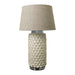 Buy Table Lamps Australia Kenilworth Glazed Ceramic and Acrylic Cylinder Table Lamp with Individual Ceramic Disks Base Only - Cream - ELJC10470CRM