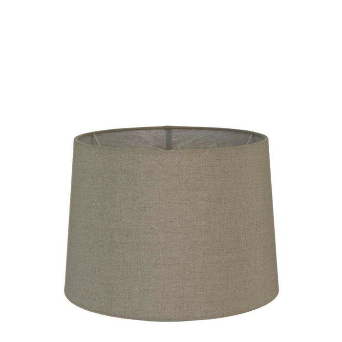 Buy Lamp Shades Australia Small Drum Lamp Shade (12x10.5x8 H) - Dark Natural Linen - Linen Lamp Shade - ELSZ121058NLEU