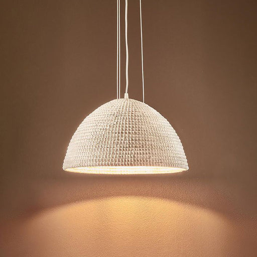 Buy Pendant Lights Australia San Marco basket 1 Light Pendant Cream - ELTIQ102876