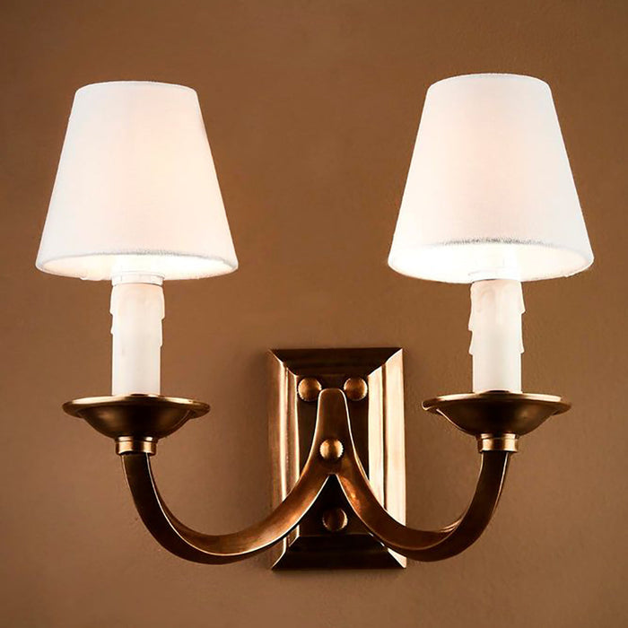 Buy Wall Sconce Australia Elysee 2 Light Wall Lamp Antique Brass - ELPIM52181AB