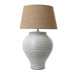 Buy Table Lamps Australia Montauk Glazed Ribbed Ceramic Table Lamp Base Only - White - ELJC11525