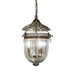 Buy Pendant Lights Australia Bell Jar 3 Light Pendant Small Brass & Leaf Cut Glass - ELKH308